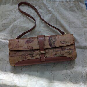 Alviero Martini Signature Map baguette bag